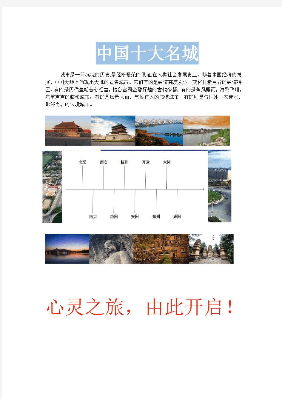 中国名城宣传(江苏开放大学计算机应用基础作业)