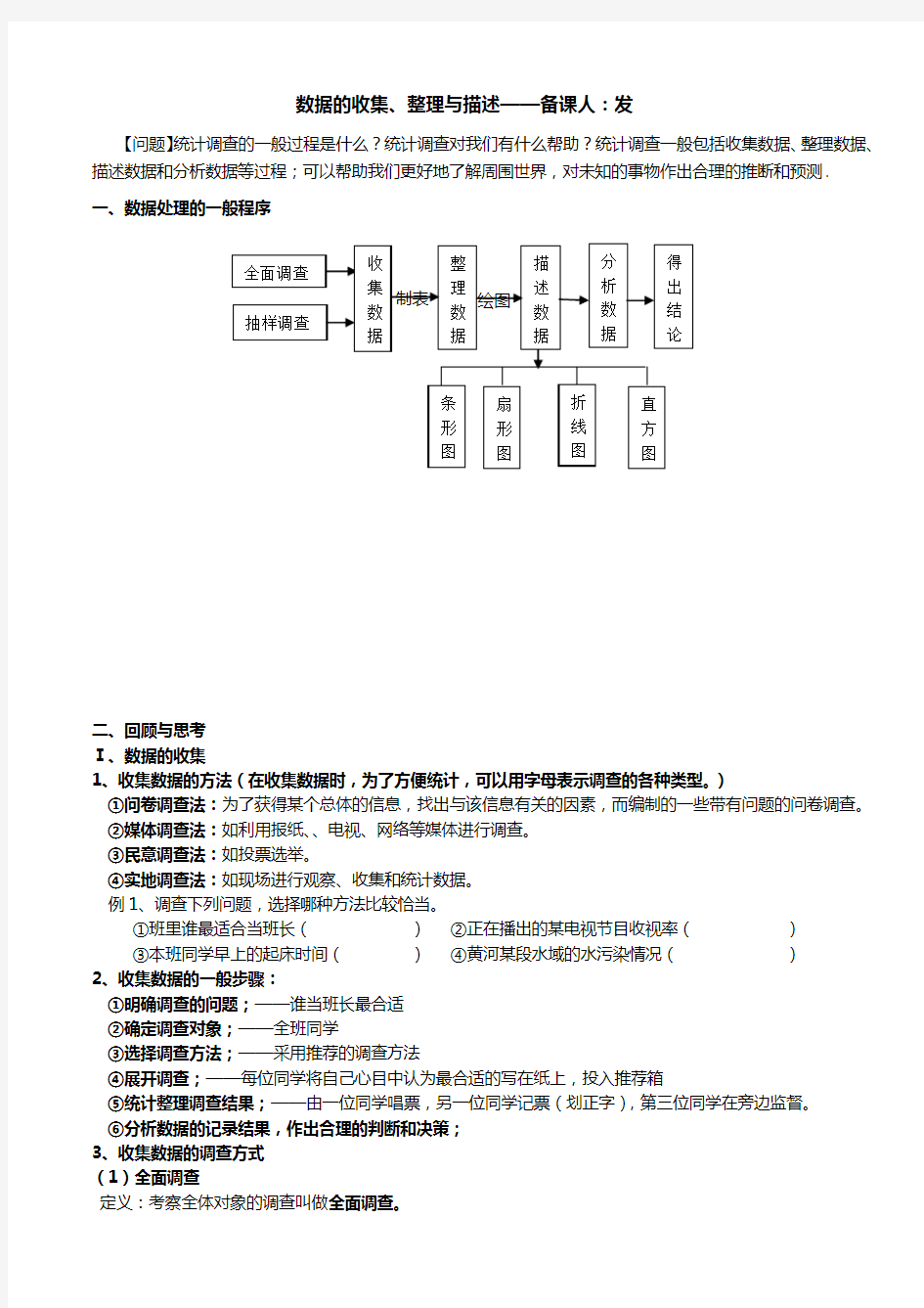 数据的收集、整理、描述与分析报告