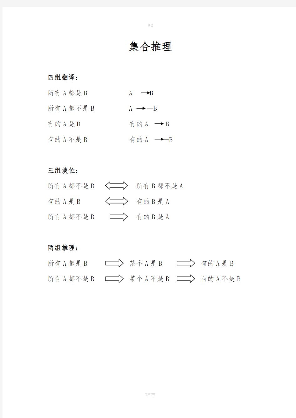 公务员考试行测之逻辑判断推理汇总