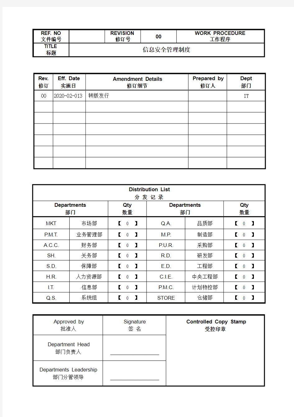 信息安全管理制度