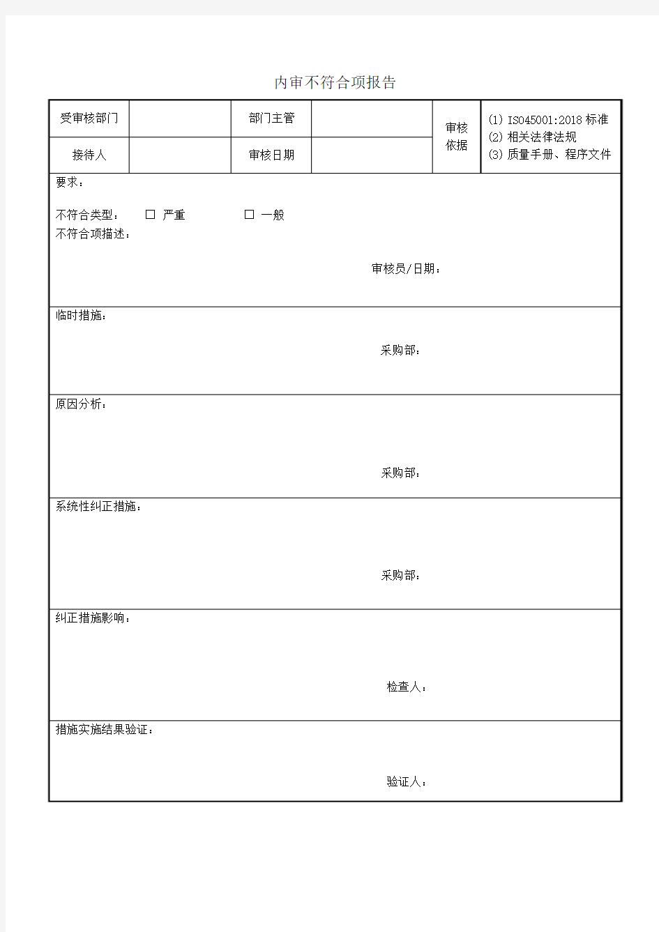 5内审不符合项报告