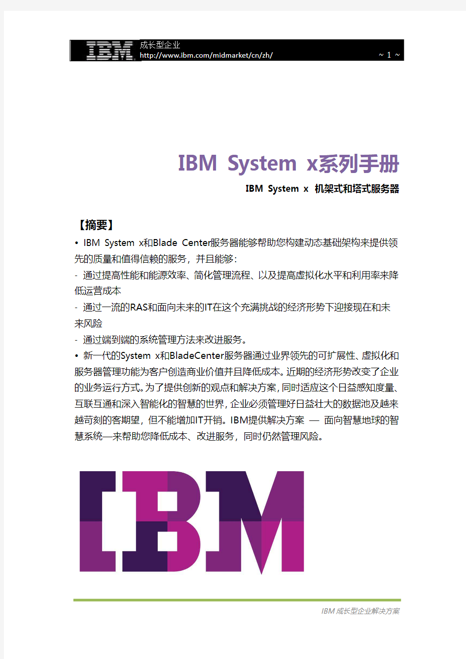 IBM System x系列手册