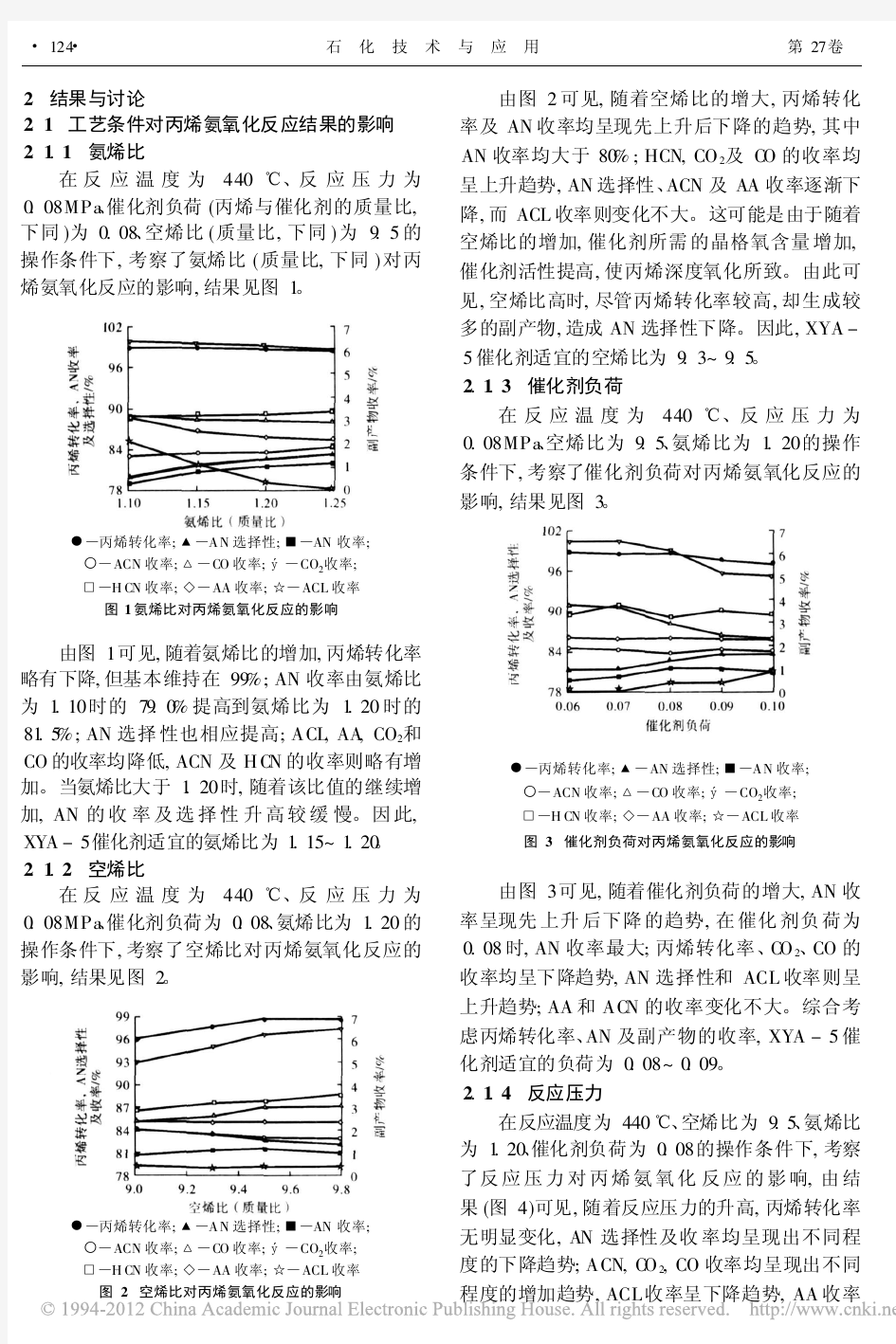 丙烯氨氧化制丙烯腈XYA_5催化剂的性能评价_康秀娟