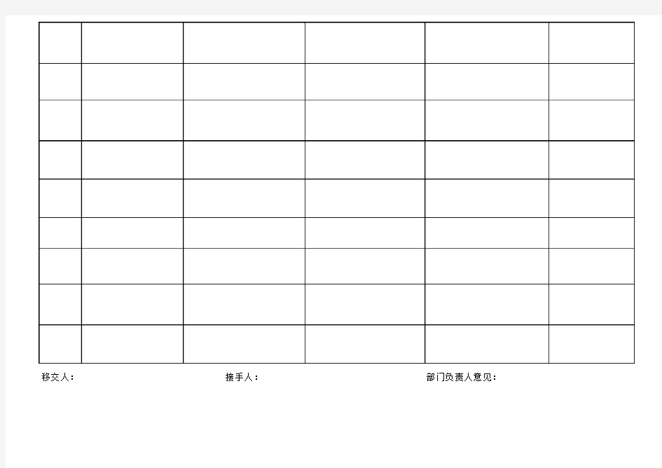 工作交接表格式(1)