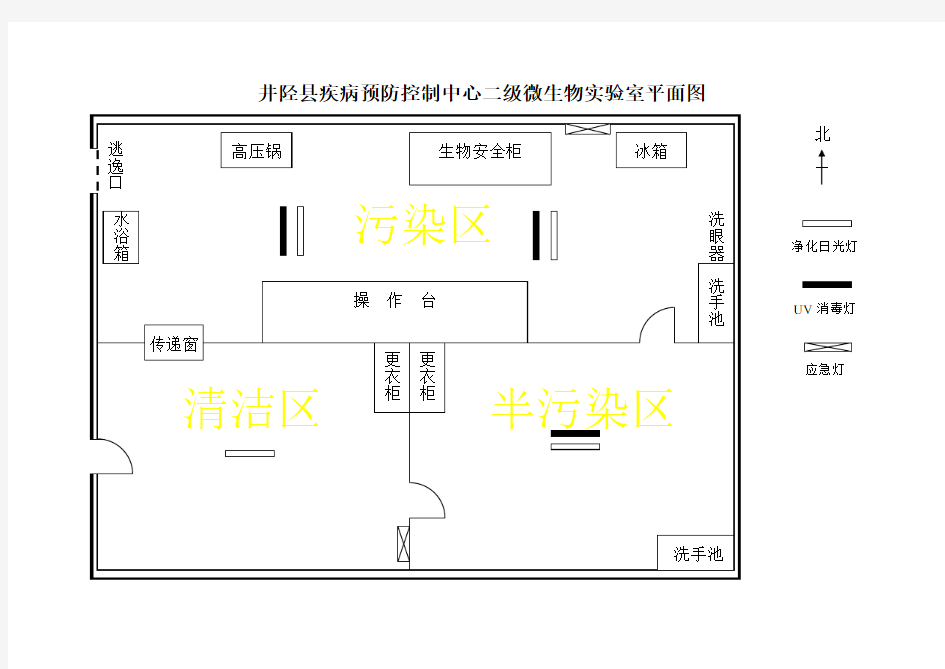 二级微生物实验室平面图