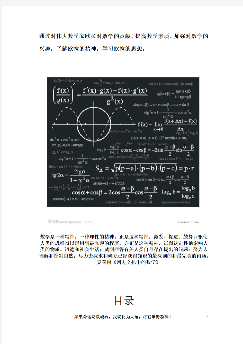 伟大数学家欧拉对数学的贡献 - 副本
