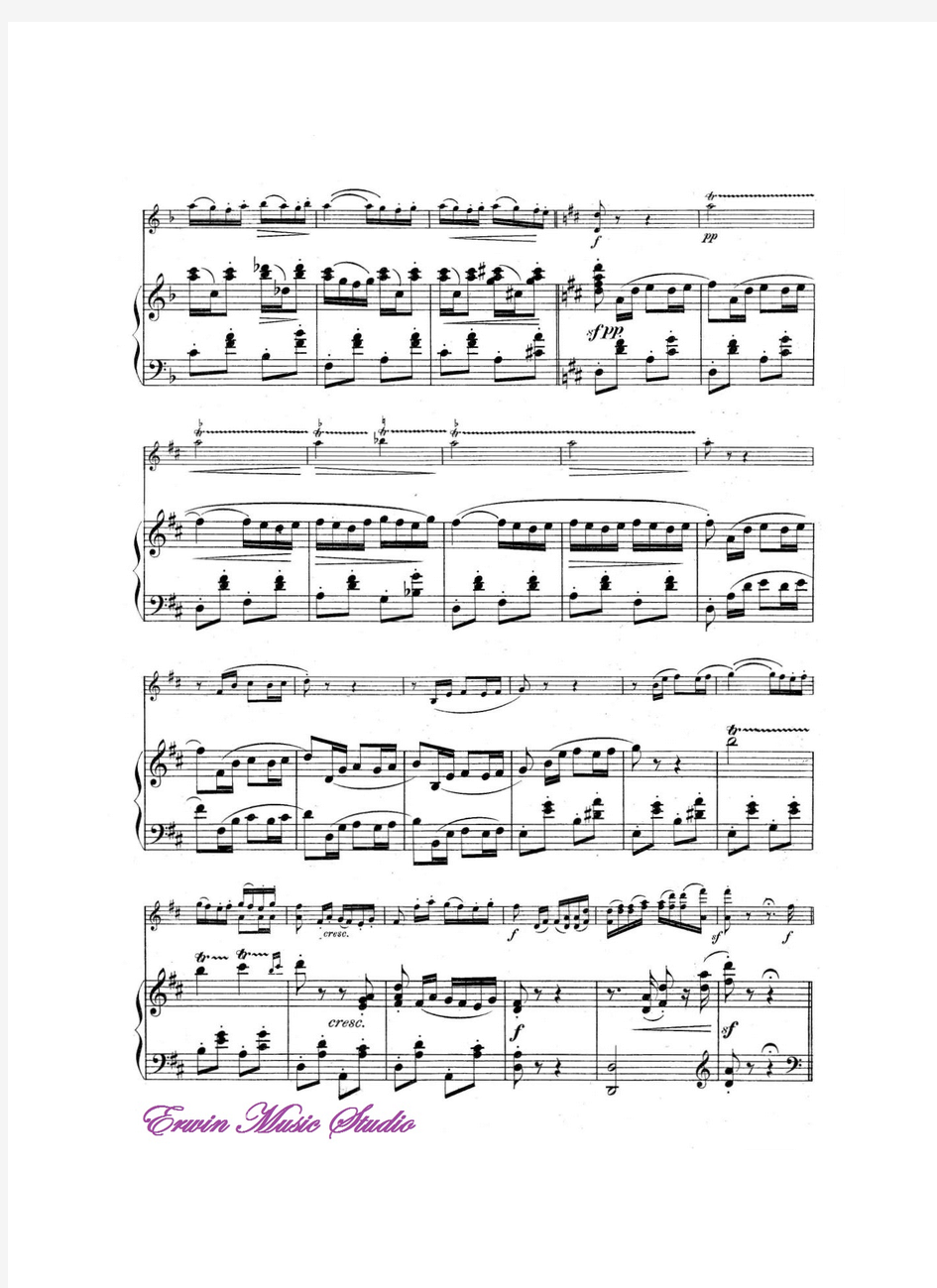 沙尔文卡《急板》小提琴曲谱+钢琴伴奏曲谱