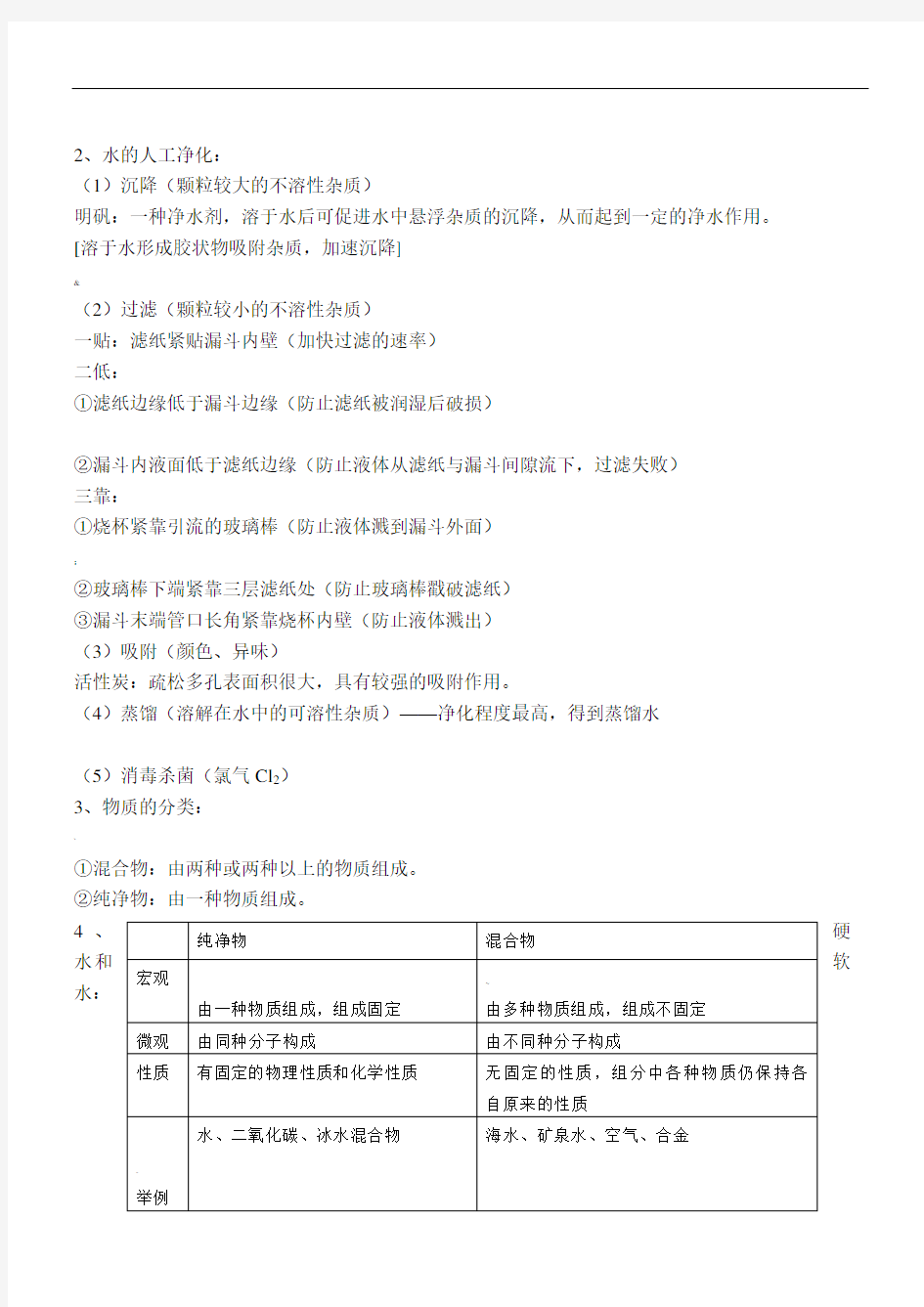 第二单元-探秘水世界-知识点