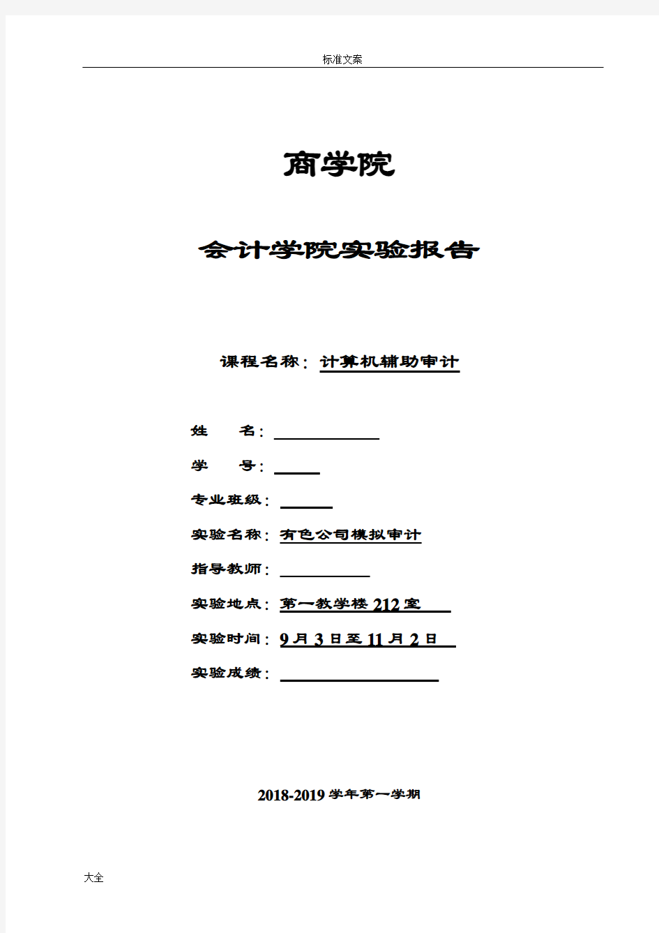 《计算机辅助审计》实验报告材料1