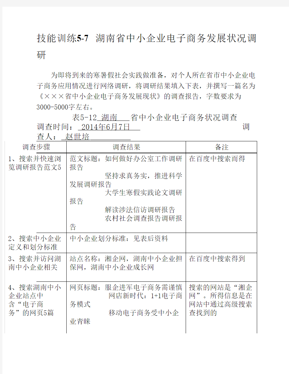 湖南省中小企业电子商务发展状况