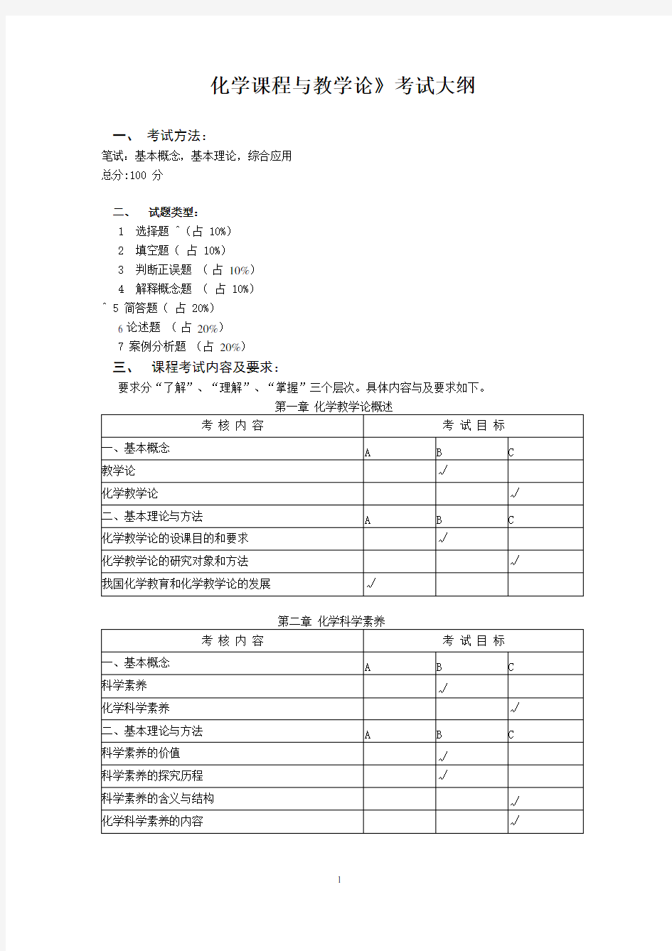 化学课程与教学论