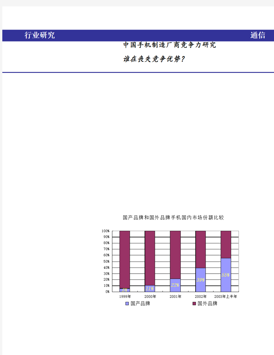 中国手机市场竞争力分析