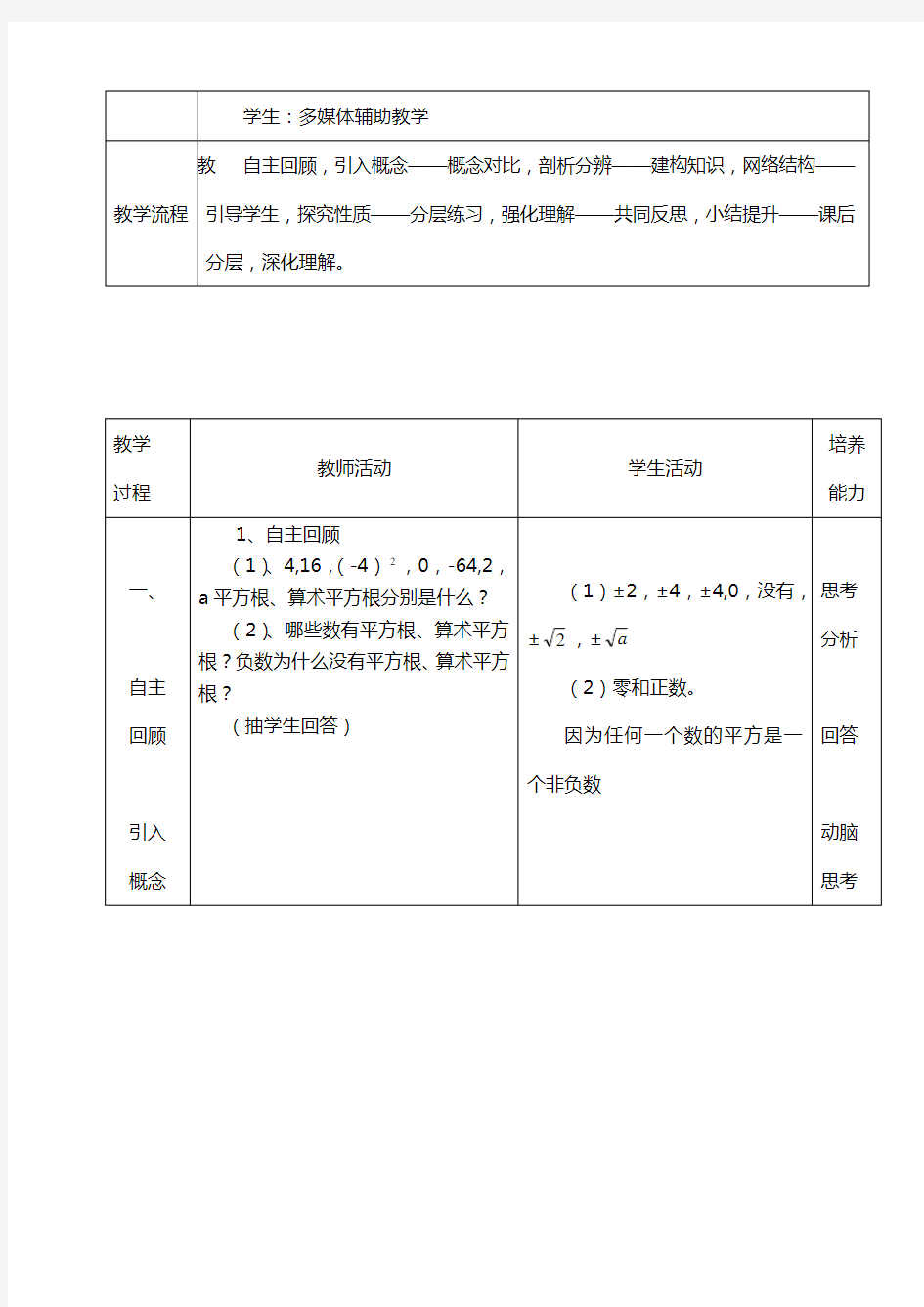 八年级数学二次根式教学设计