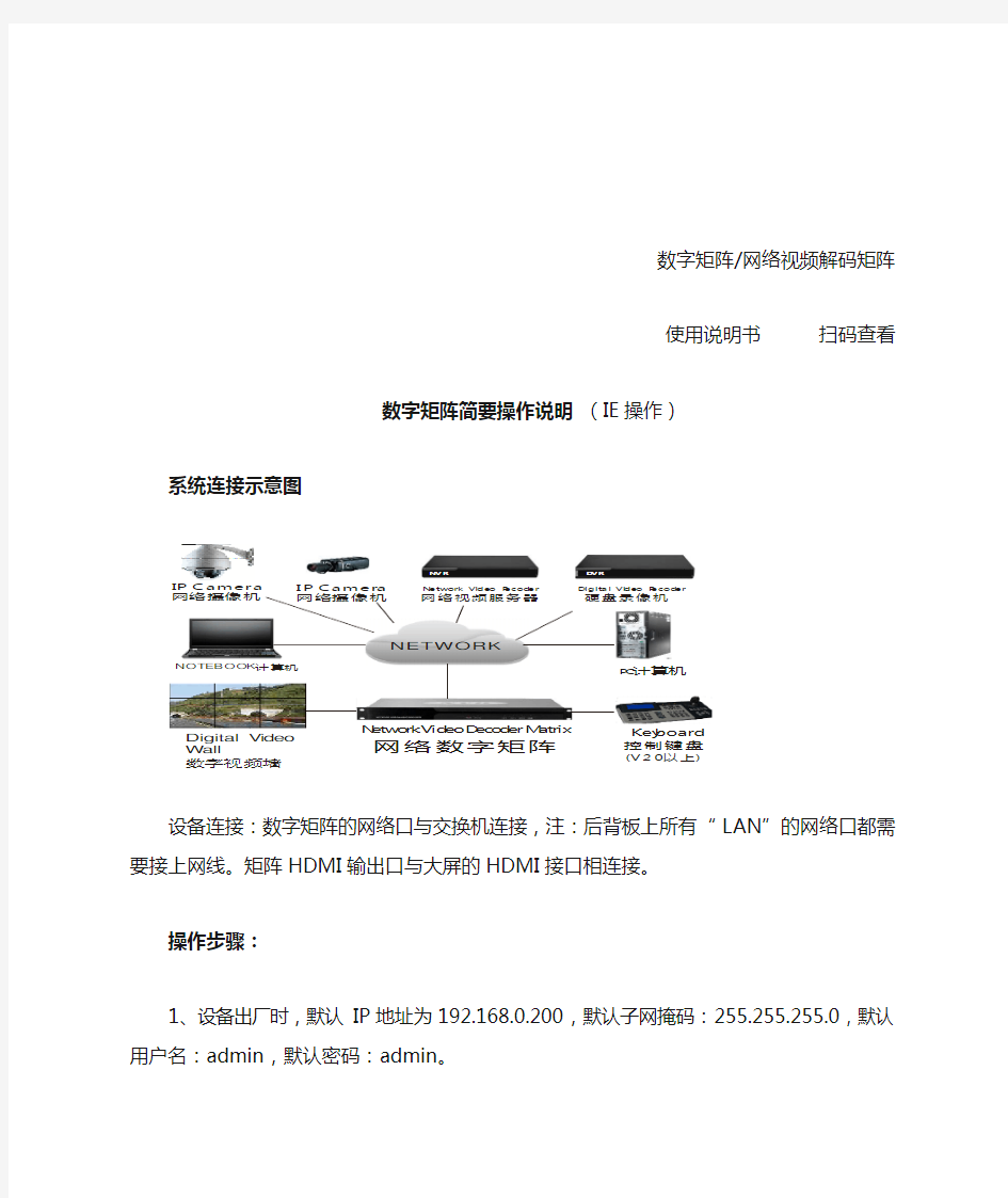 数字矩阵(简要操作说明)