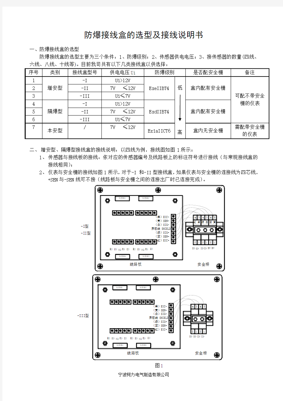 防爆接线盒的选用及接线方法