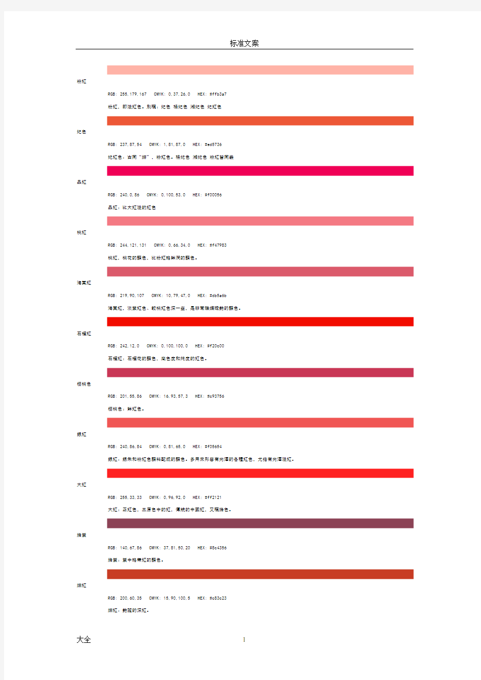 2020年整理各颜色色号及其中文名称.doc