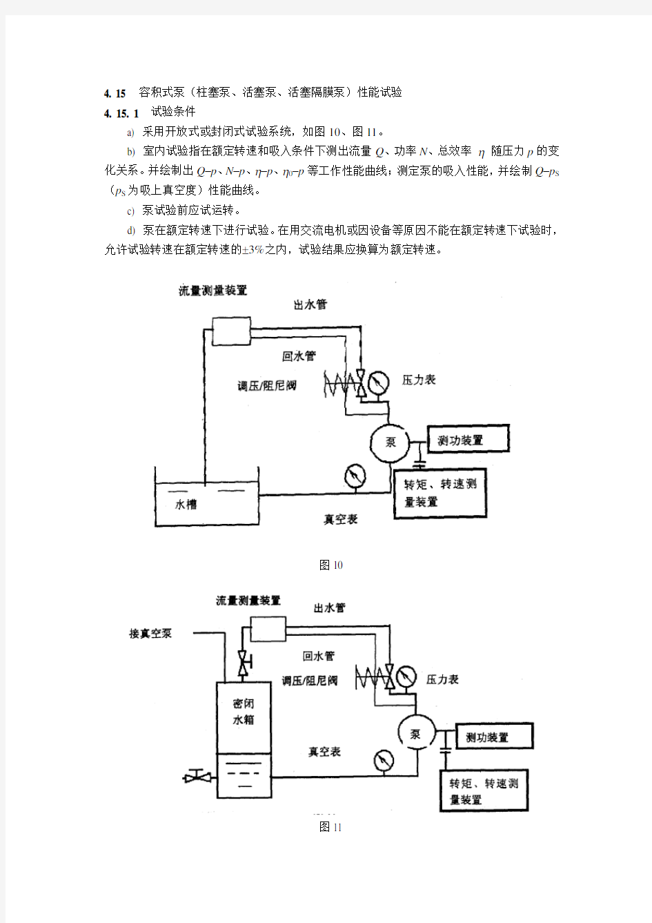 水泵测试标准