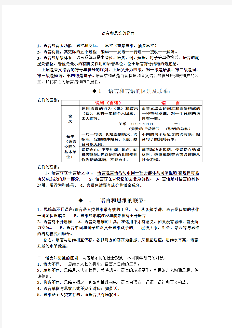 语言和思维的先后