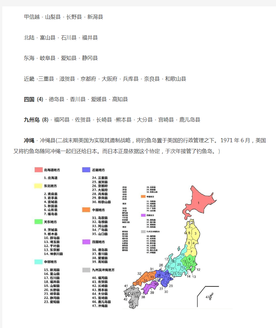 日本行政区划分