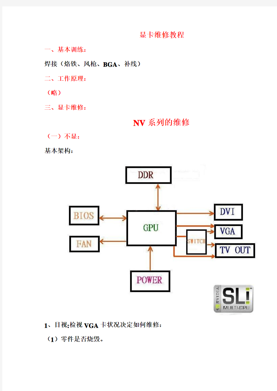 显卡维修教程