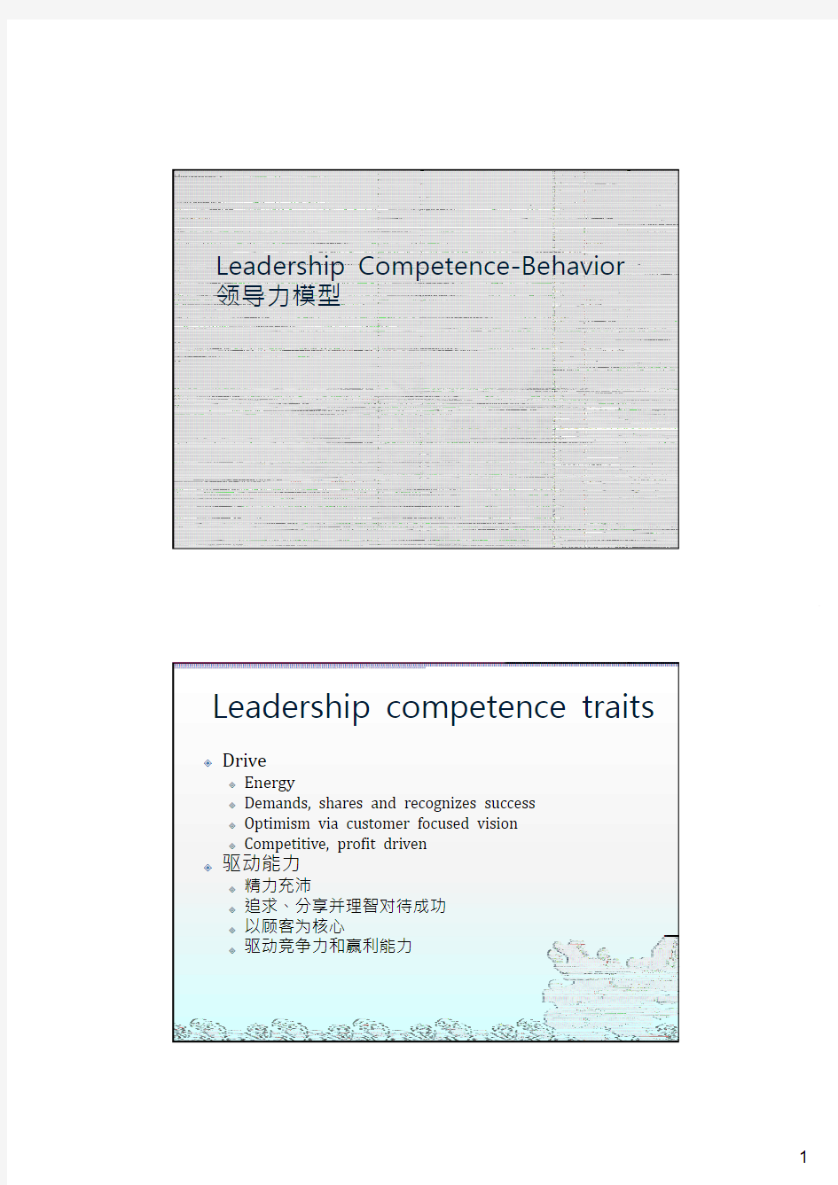 提高领导力 Leadership Competence
