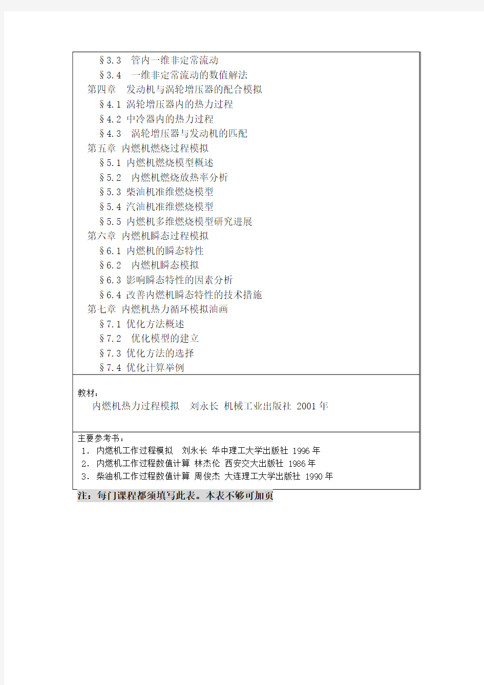 能源与动力工程学院(系、所)研究生课程简介