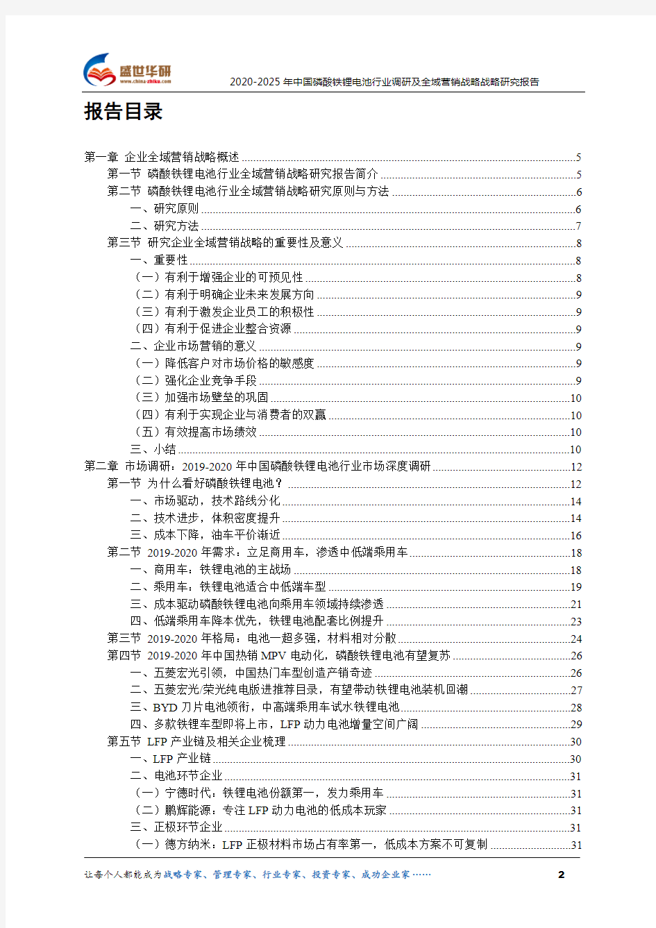 2020-2025年中国磷酸铁锂电池行业调研及全域营销战略研究报告