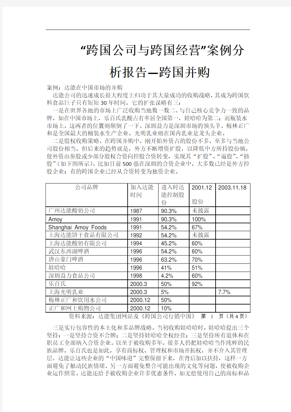 跨国公司与跨国经营-跨国并购