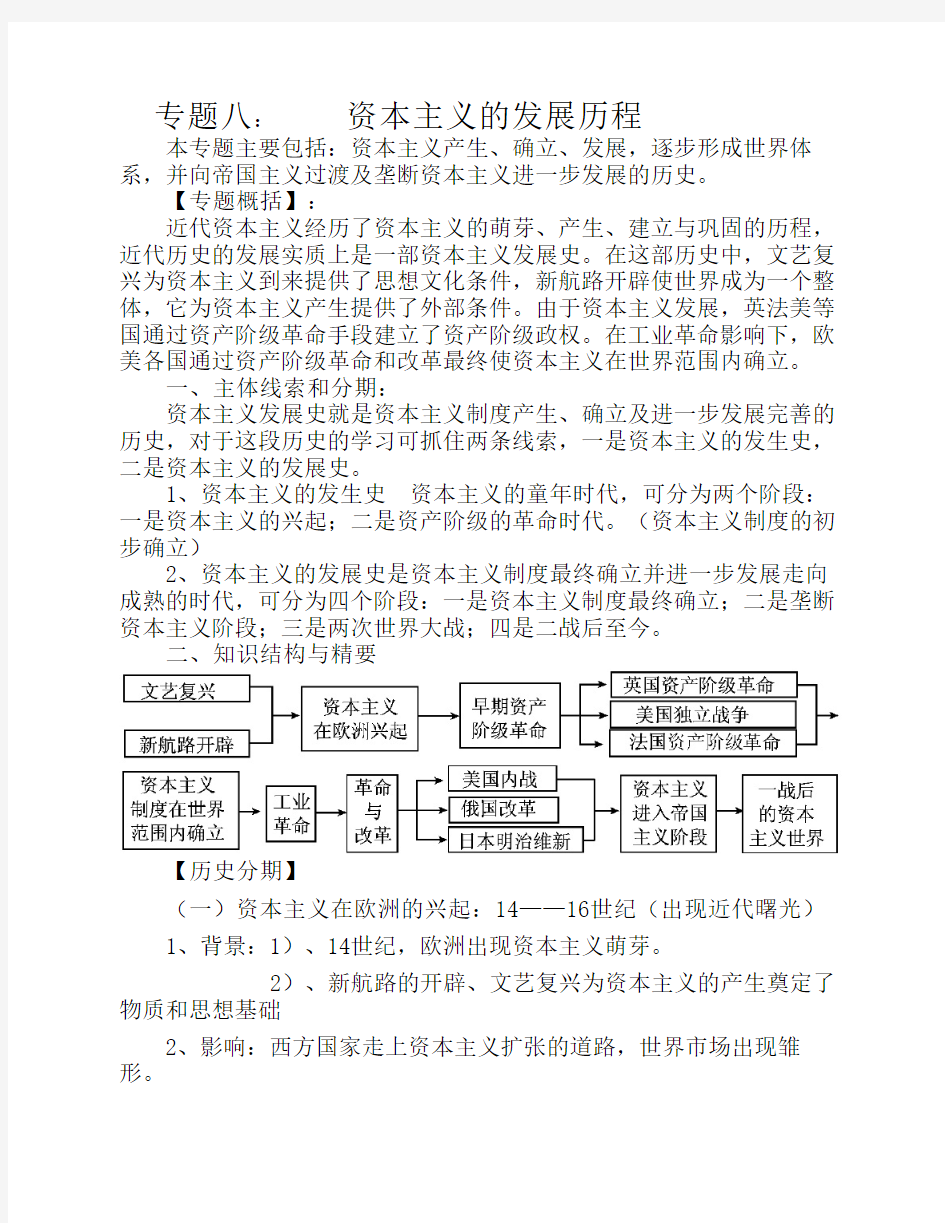 资本主义发展历程