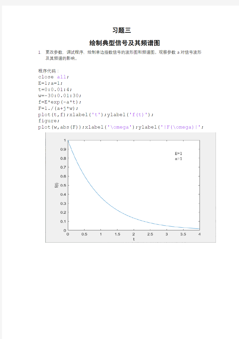 (完整word版)信号与系统matlab实验