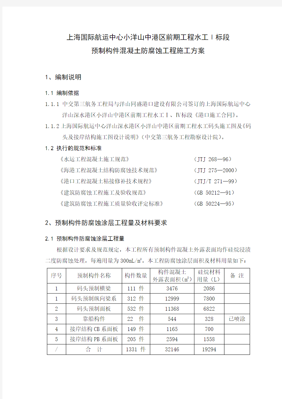 混凝土防腐施工方案