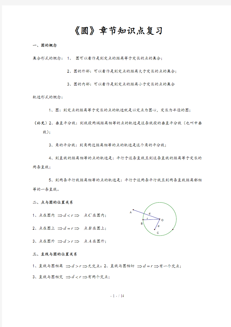 圆知识点总结及典型例题.docx圆知识点总结及典型例题