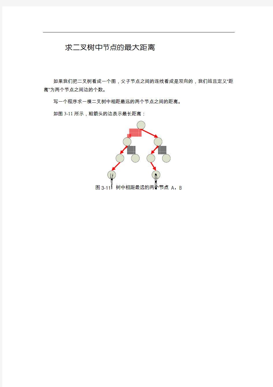 求二叉树中节点的最大距离