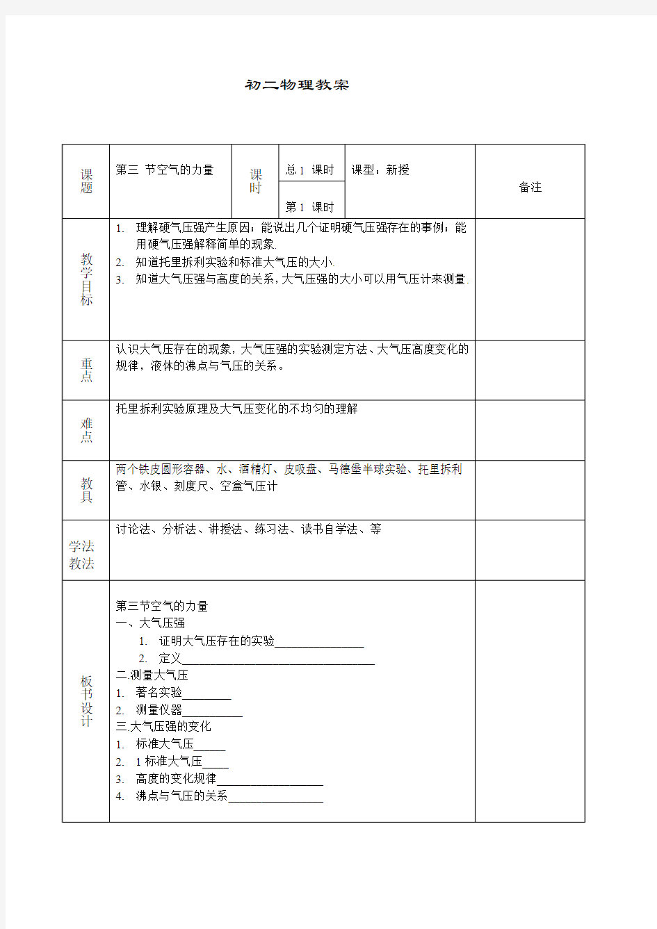 空气的力量