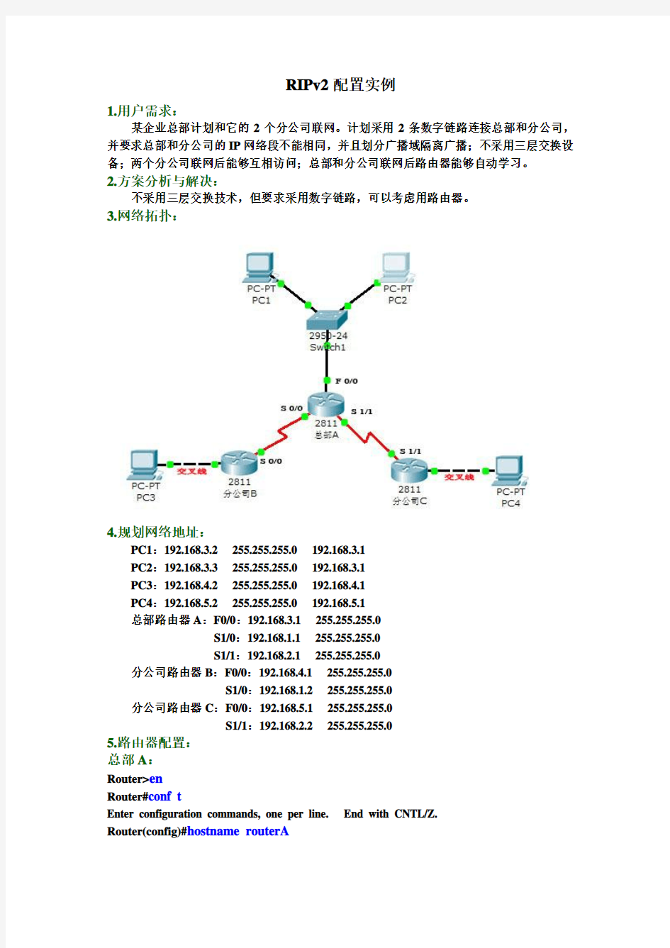 RIPv2配置实例