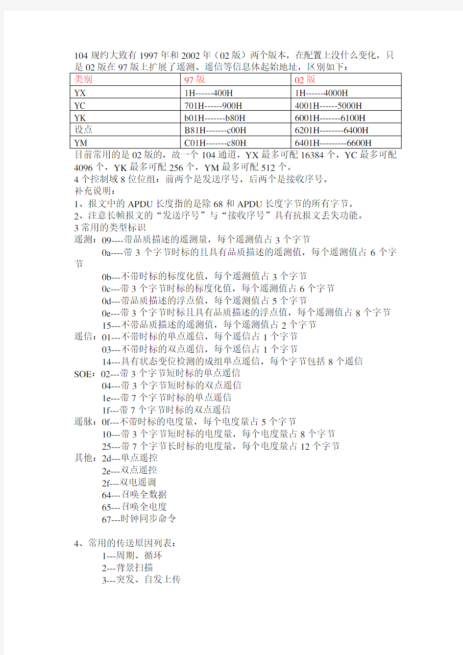 104报文解读