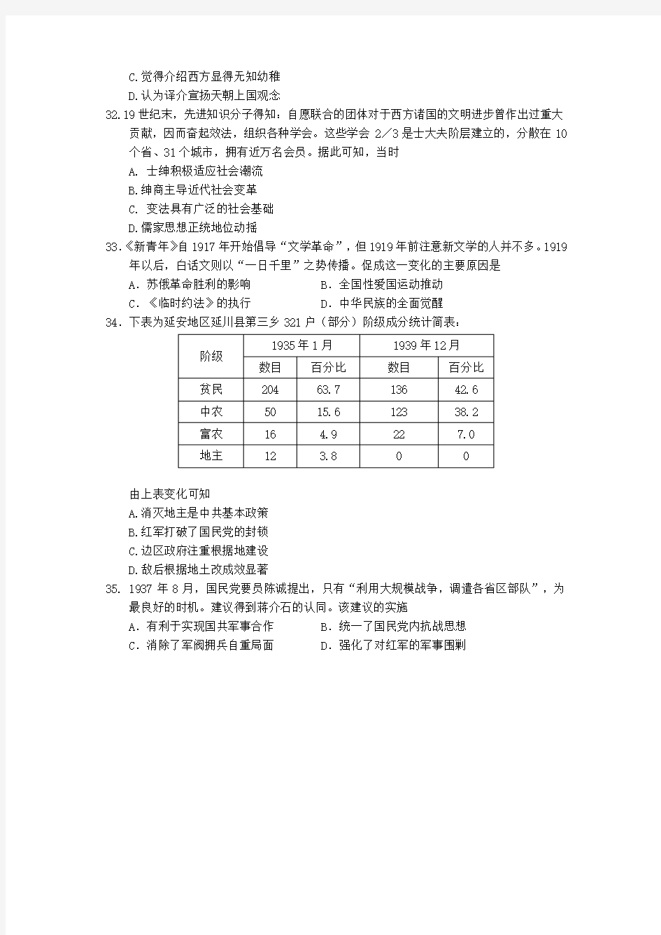 四川省成都市2018届高三历史12月月考试题