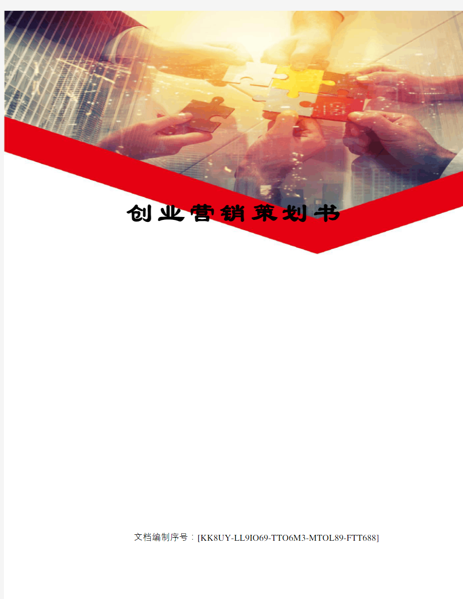 创业营销策划书