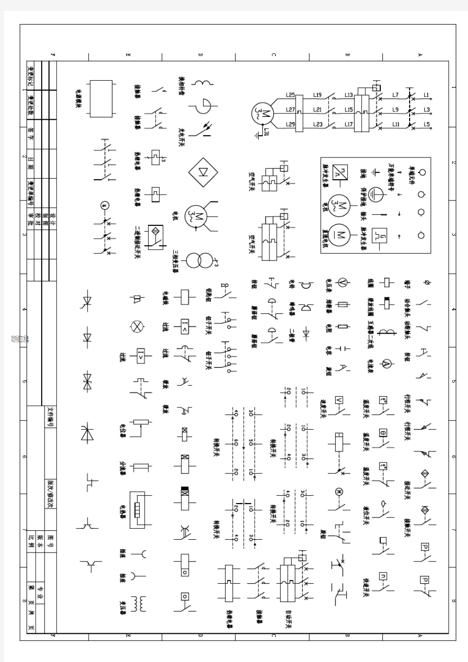 常用cad电气制图标准图形