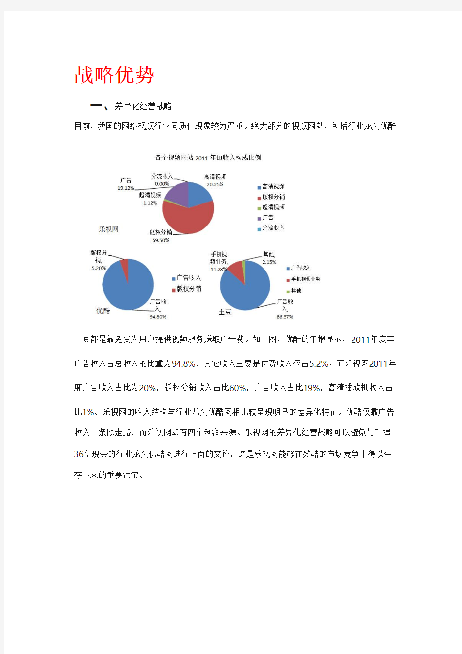 乐视公司战略分析(修订版)