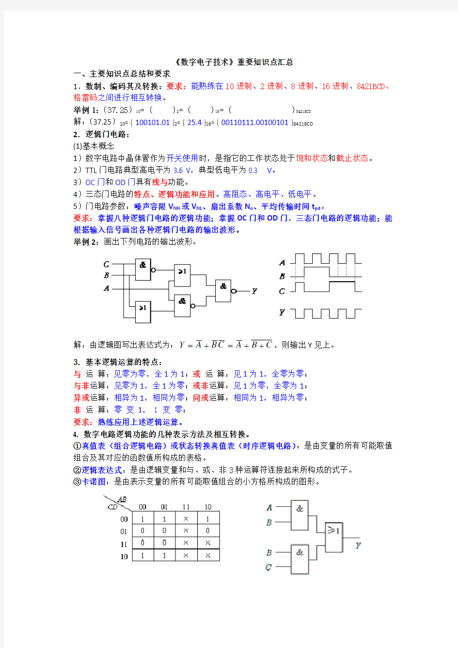 数电模电超有用知识点,值得拥有