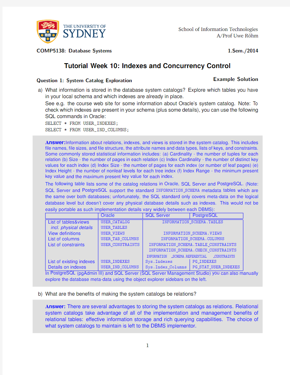 COMP5138_Database Management System_2014 Semester1_tutorial10pg-indexing_solution