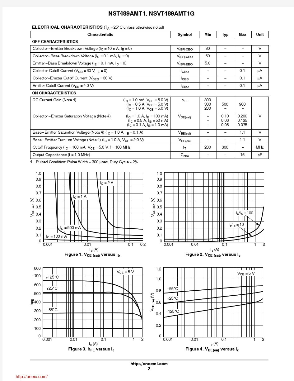 NST489AMT1G;NST489AMT1;中文规格书,Datasheet资料