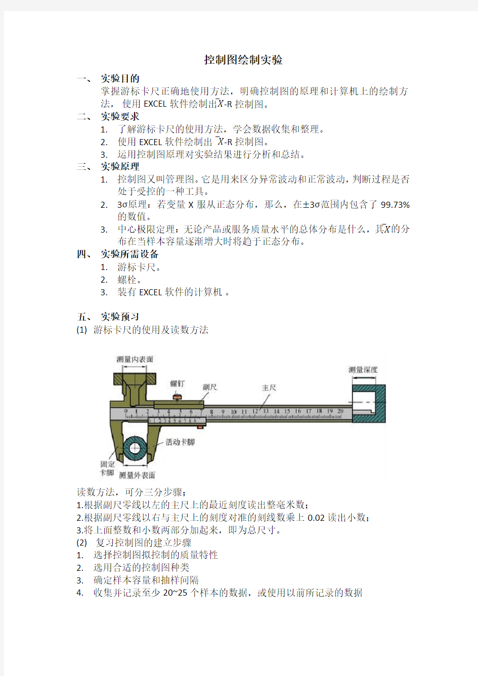 控制图绘制实验