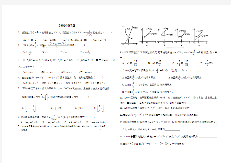 导数综合测试卷-综合测试题