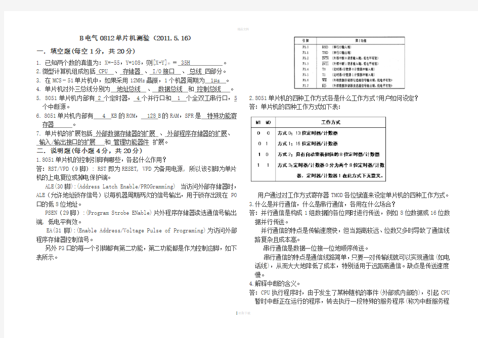 盐工单片机期末复习题(1)