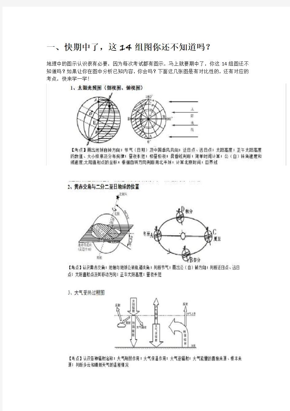 高中地理重要的十四个图综合题答题技巧