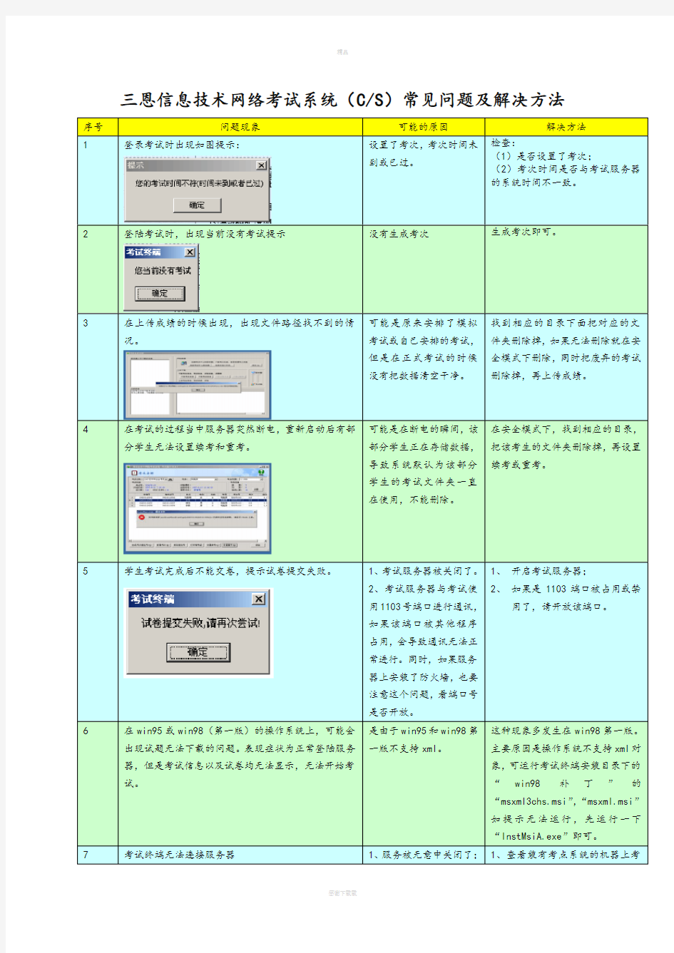 考试系统常见问题及解决方法