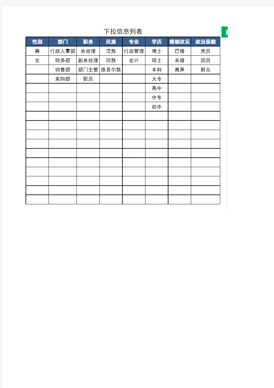 人事档案员工信息台账及人员结构分析表Excel