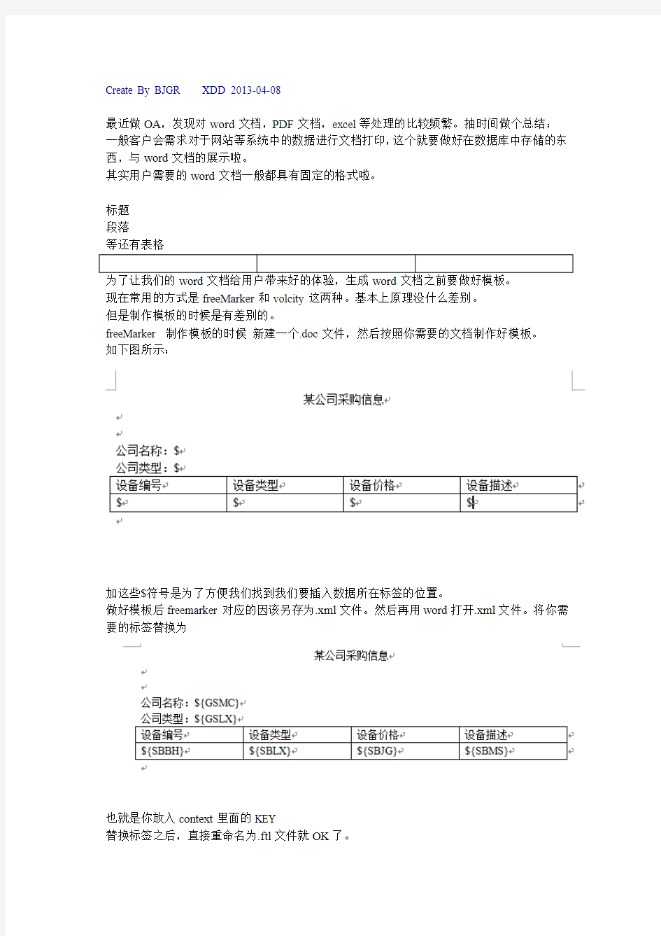 OA中常用的文档的处理 方式以及流程